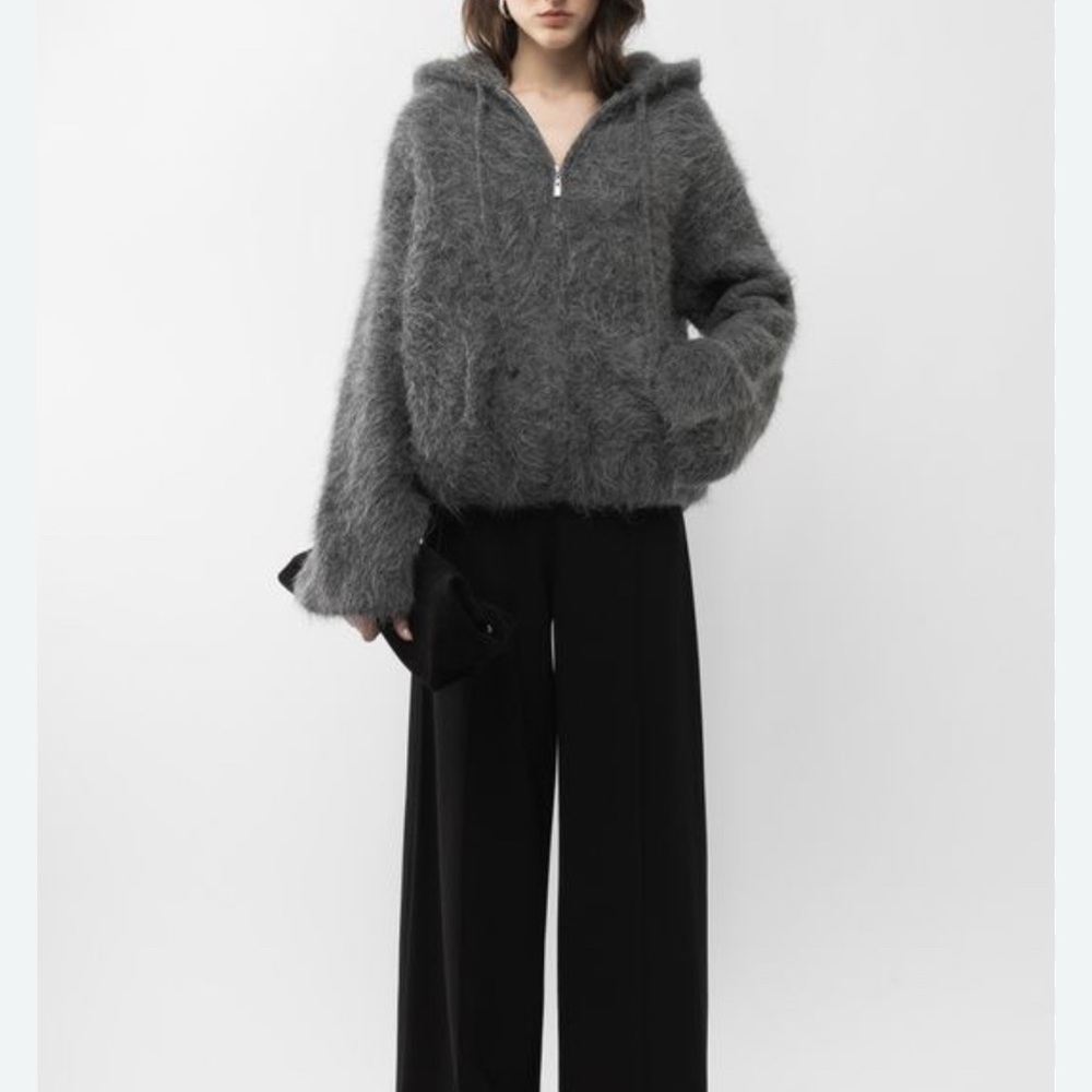 Women's Gray Hooded Jacket